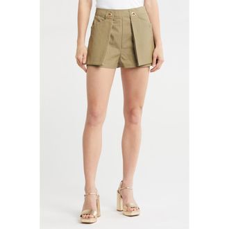 Cult Gaia Adalee Cotton Blend Shorts in Tea at Nordstrom Rack, Size 2