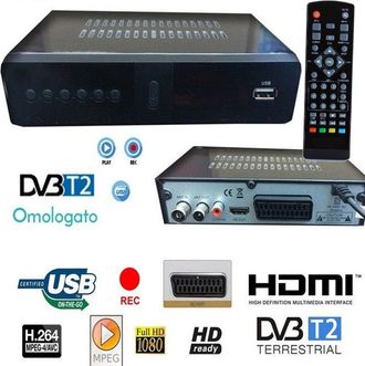 Trade Shop Trade Shop - Decoder Digital Research Terrestre Dvb-t Tv Scart Hdmi Antenna 1080p Reg