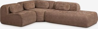 Sklum Sof&aacute; Modular Rinconera De 3 Piezas Con Div&aacute;n Derecho En Chenilla Envasado Al Vac&iacute;o Merida Sklum