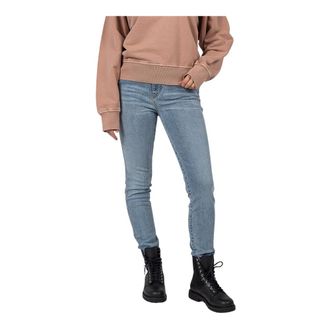 Diesel Jeans, Dames, Blauw, W27 L32, Katoen, Slim Fit High Waist Jeans