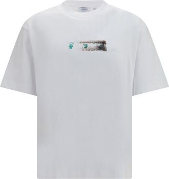 Off-white White Graphic Logo T-Shirt