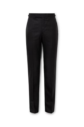 Gabriela Hearst Sebastian Slim-Fit Straight-Leg Wool, Silk and Linen-Blend Twill Trousers