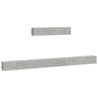 Berkfield Home 4 Piece TV Cabinet Set Concrete Grey Engineered Wood