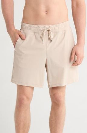 90 Degree by Reflex Warp Waffle Knit Active Shorts in Mist Sand at Nordstrom Rack, Size Xx-Large