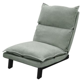ML Design Ml-design - Silla De Suelo Gris-verde, Sof&aacute; Reclinable Para Sal&oacute;n, Asiento Ergon&oacute;mico Con Respaldo Ajustable Coj&iacute;n Tapizado Con Funda De Lino Estructu