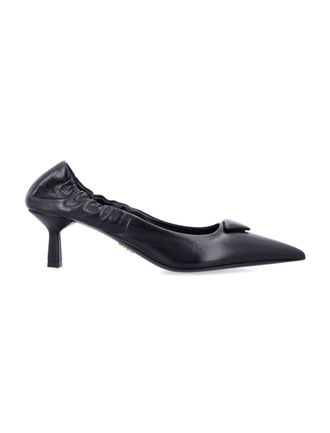 Prada Black Logo Heels