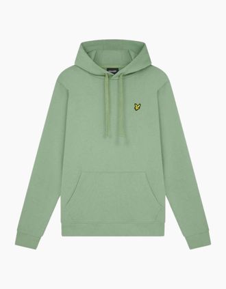 Lyle & Scott Womens Lyle & Scott Club Emblem Turquoise Shadow Hoodie - Green - Size: 14
