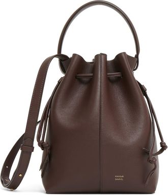 Mansur Gavriel Dea Leather Bucket Bag in Chocolate at Nordstrom