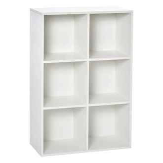 HOMCOM Cubic Cabinet Bookcase Storage Shelves For Home Office - White | TJ Hughes