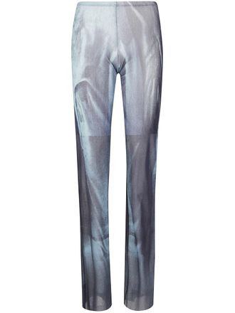 Jean Paul Gaultier Mesh Trouser Printed Water