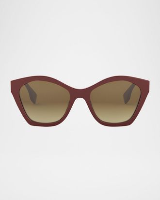 Fendi Lettering Square Acetate Sunglasses