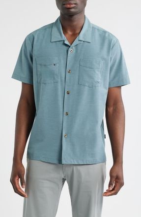 Dark Seas Evergreen Camp Shirt in Storm at Nordstrom, Size Xx-Large