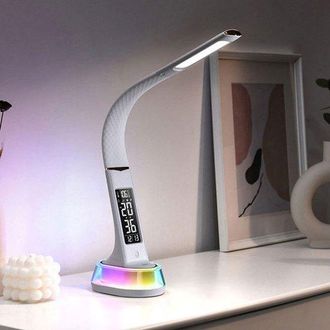 OEM L&aacute;mpara De Escritorio Plegable Para Estudiantes, Iluminaci&oacute;n Ambiental Rgb Multifuncional Para El Dormitorio, Luz Nocturna Con Reloj