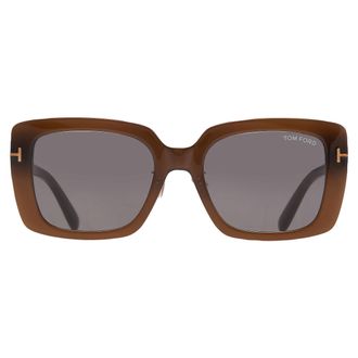 Tom Ford Green Rectangular Ladies Sunglasses FT1169-K 48N 54