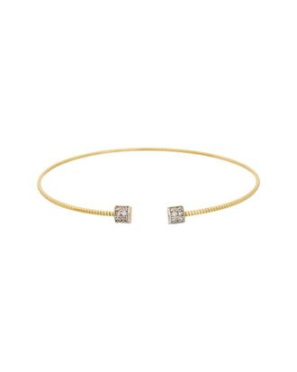 Meshmerise 18K Plated 0.10 Ct. Tw. Diamond Bangle Bracelet