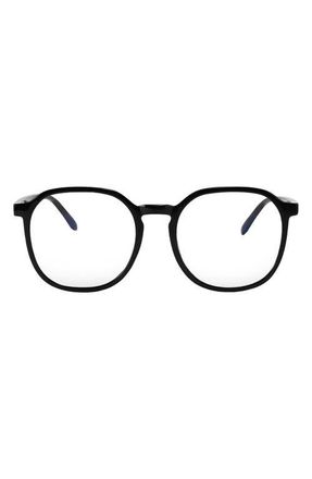 Fifth and Ninth 55mm Ruby Round Blue Light Blocking Glasses in Black/Clear at Nordstrom
