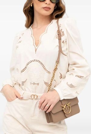 Twin-Set Blusa con ricamo - Bianco