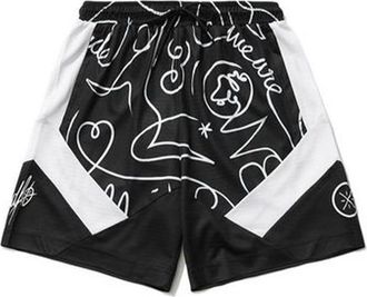 Li-Ning x DFT Way Of Wade Logo Basketball Shorts Black White AAPR257-1