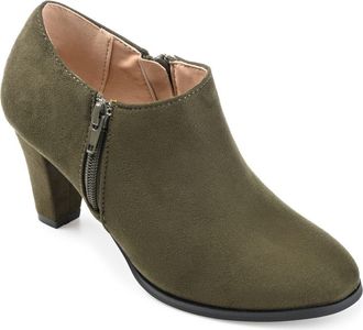 Journee Collection Sanzi Heeled Ankle Bootie in Olive at Nordstrom Rack, Size 7.5