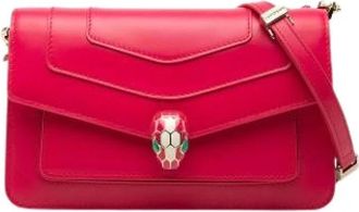 Bulgari Pre-owned Serpenti Forever Schoudertas - Dames - Vintage Schoudertas - Roze - ONE Size - Leer - Vintage