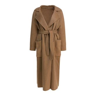 Max Mara Belted Coats, female, Brown, S, Wrap Coat