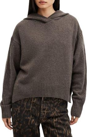AllSaints Ines Cashmere & Wool Hooded Sweater in Mocca Brown at Nordstrom Rack, Size Small