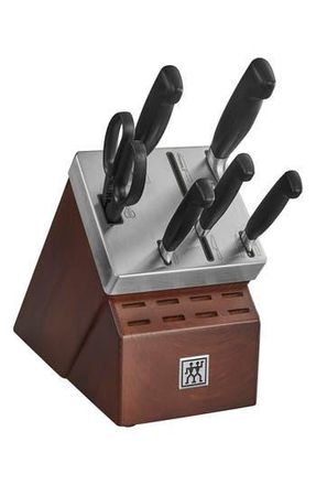 Zwilling J.A. HENCKELS Four Star Self-Sharpening Knife Block & Knife Set in Stainless Steel at Nordstrom Rack