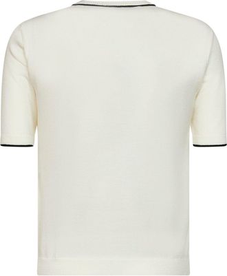 Valentino Womens Wool Sweater With Vlogo Ivory Virgin