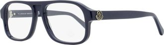 Moncler Mens Rectangular Eyeglasses ML5198 090 Blue 54mm