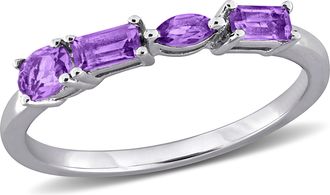Mimi & Max Multi-Gem Four Stone Ring Sterling Silver