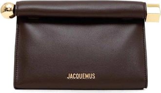 Jacquemus Le Sac Rond Carre Leather Clutch