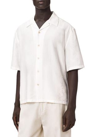 AllSaints Purley Button-Up Camp Shirt in Tern White at Nordstrom, Size X-Large