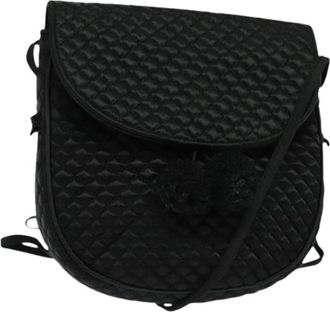 Bottega Veneta Pre-owned Cross Body Bags, female, Black, Size: ONE SIZE Pre-owned Satin Shoulder Bag