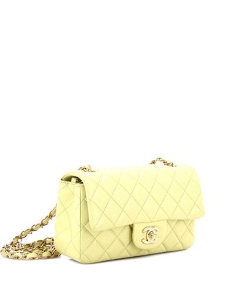 Chanel Classic Single Flap Bag Quilted Lambskin Mini crossbody bag - Yellow