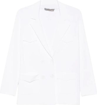 D.exterior Jassen, Dames, Wit, S, Giacca Bianca Doppiopetto