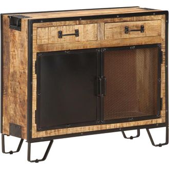 vidaXL Aparador De Madera Maciza De Mango En Bruto 80x31x71 Cm Vidaxl
