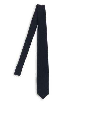 Barba wool tie - men - Virgin Wool - One Size - Blue