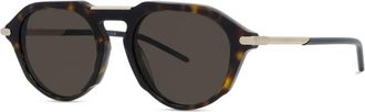 Givenchy Vierkante zonnebril in schildpadstijl - unisex - Zonnebrillen - Bruin - ONE Size - Accessoires