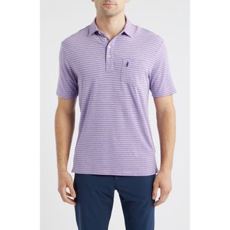 Johnnie-O Ryan Stripe Polo in Aviation at Nordstrom, Size Xx-Large