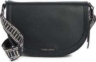 T Tahari Marcy Expandable Crescent Crossbody Bag in Black at Nordstrom Rack