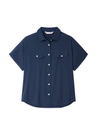 Stio | Womens Shifter Shirt Short Sleeve, Size Extra Small in Mountain Shadow