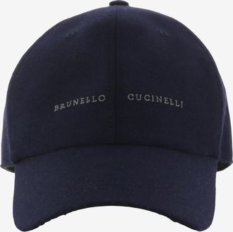 Brunello Cucinelli Baseballkappe aus Kaschmir- und Seidenfilz
