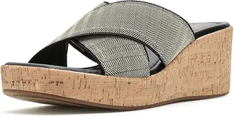 Easy Spirit Fawn Womens Wedge Shoes Black/Natural : 6.5 W (D), Synthetic