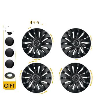 OEM Embellecedores De Ruedas, Protecci&oacute;n Duradera, Ajuste A Medida, Lr Negro Mate