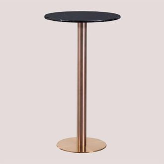Sklum Mesa Alta De Bar Redonda En M&aacute;rmol (&oslash;60 Cm) Cosmopolitan Sklum Oro Rosa