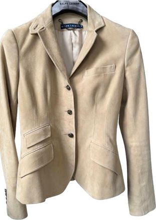 Ralph Lauren Beige Suede Blazer Size S