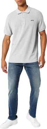 Slazenger Heren Geborduurd Logo Poloshirt (Grijze Mergel)