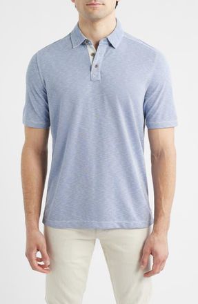 Johnston & Murphy Vintage Slub Polo in Dusty Blue at Nordstrom, Size Xxx-Large