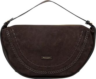 Marc O'Polo Tassen, Dames, Bruin, ONE Size, Leer, Aayda Hobo Bag