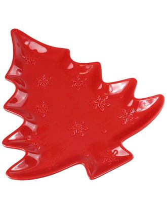 Euroceramica Winterfest Tree Platter